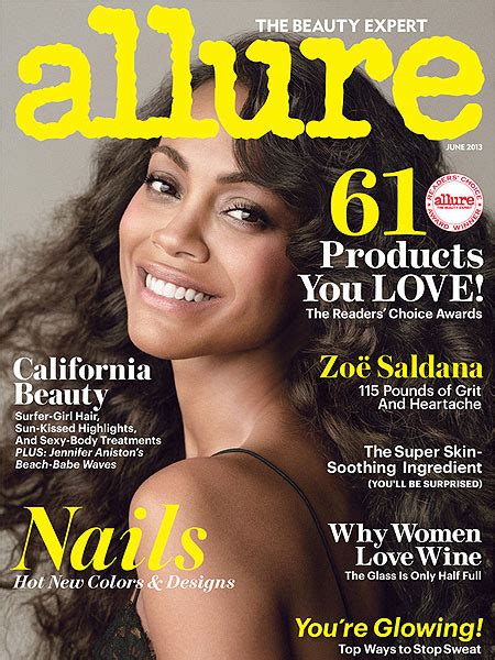 zoe saldana aznude|Zoe Saldana poses nude for Allure magazine .